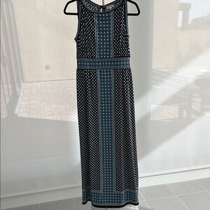 Max Studio Blue and White Maxi,  Sleeveless dress. Sz M.